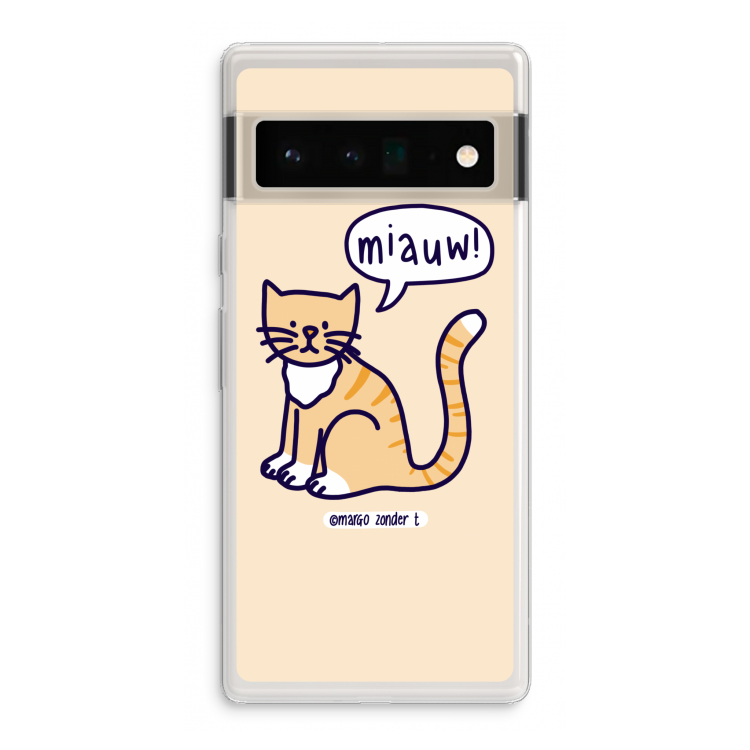 Miauw: Google Pixel 6 Pro Transparant Hoesje