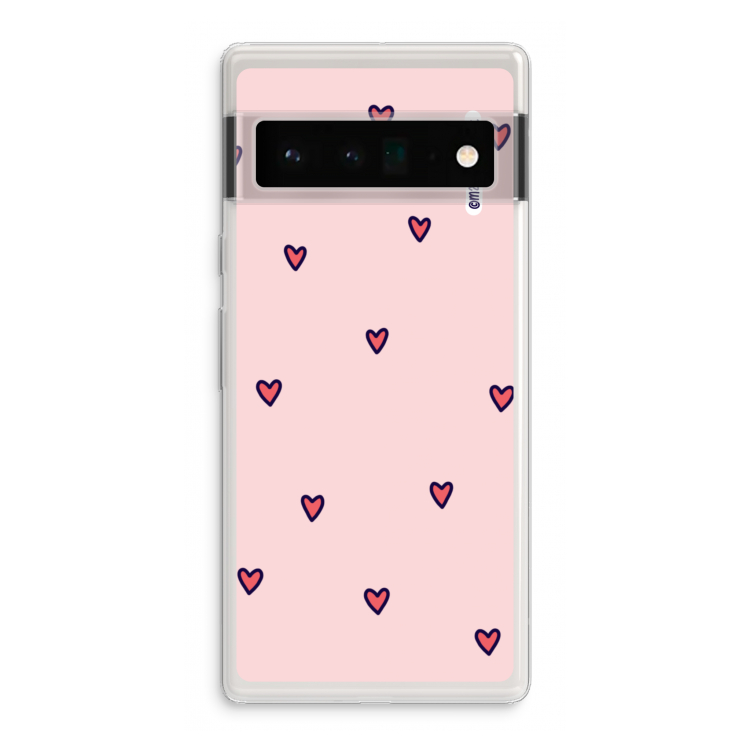 Hartjes: Google Pixel 6 Pro Transparant Hoesje
