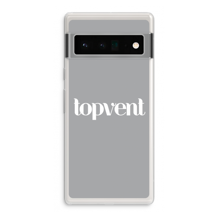 Topvent Grijs Wit: Google Pixel 6 Pro Transparant Hoesje