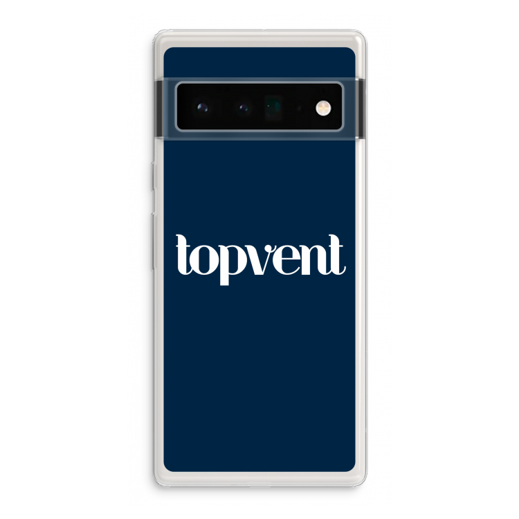 Topvent Navy: Google Pixel 6 Pro Transparant Hoesje