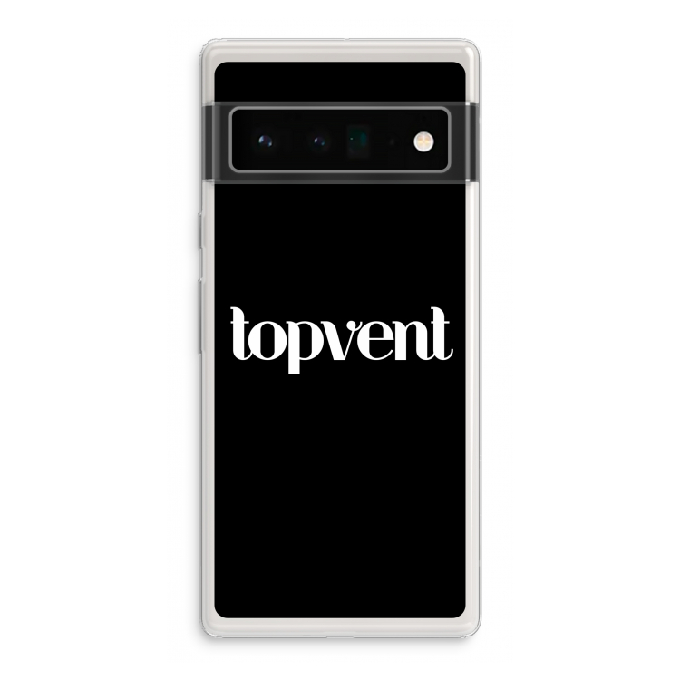 Topvent Zwart: Google Pixel 6 Pro Transparant Hoesje
