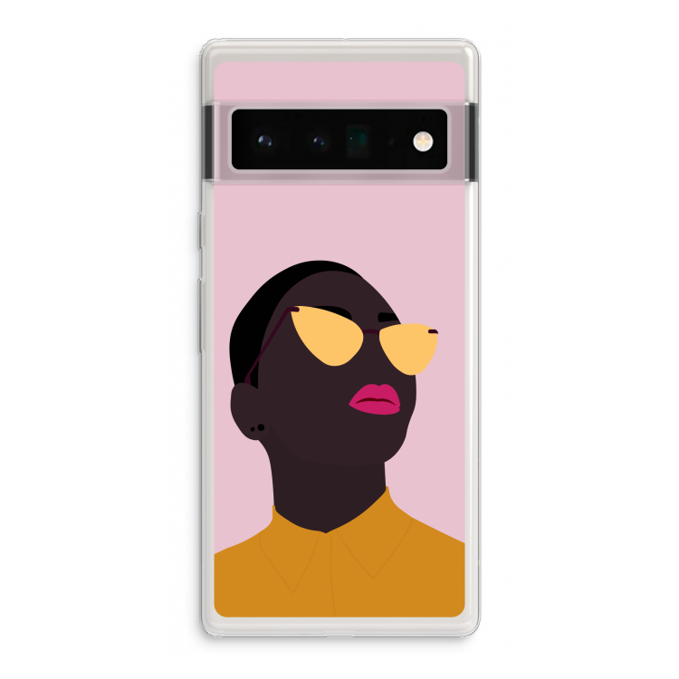 Yellow glasses: Google Pixel 6 Pro Transparant Hoesje