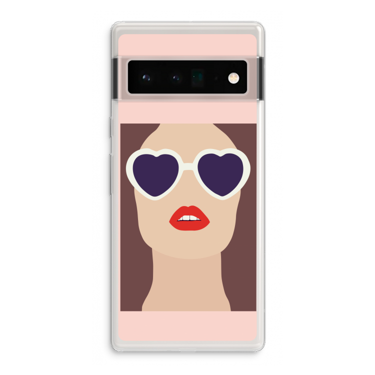 Red lips: Google Pixel 6 Pro Transparant Hoesje