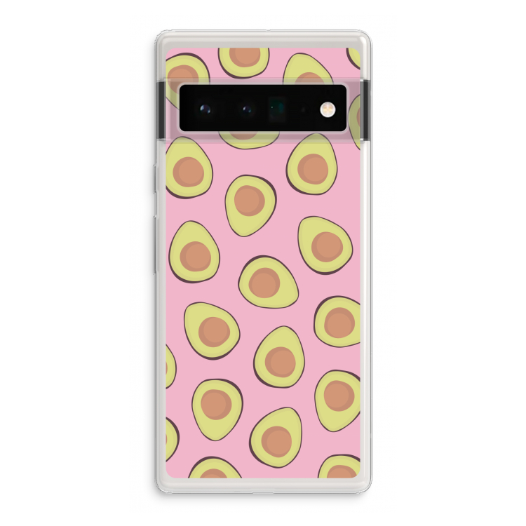 Dancing avocados: Google Pixel 6 Pro Transparant Hoesje