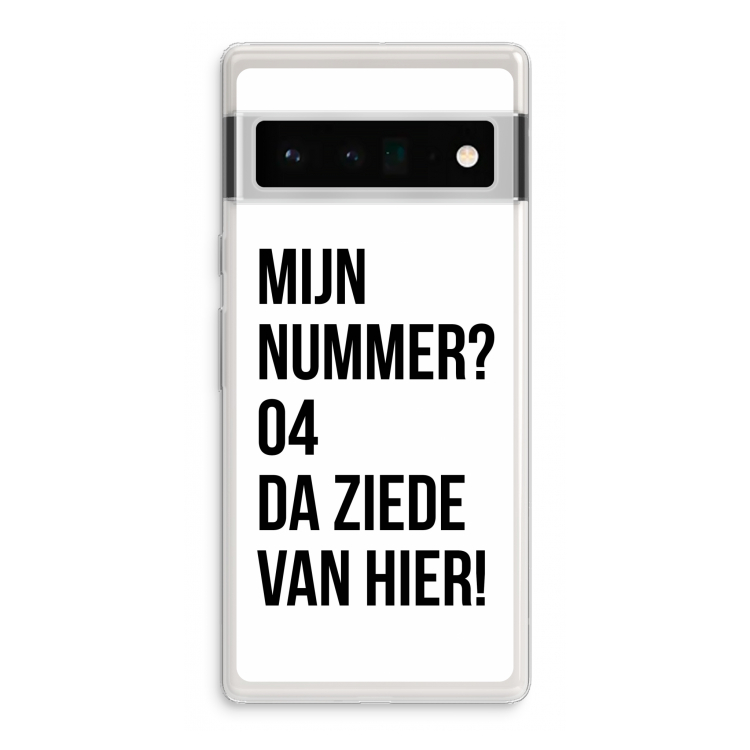 Da ziede van hier: Google Pixel 6 Pro Transparant Hoesje