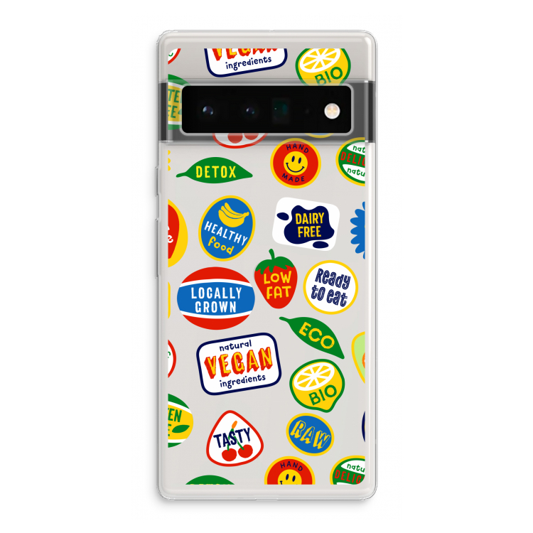 Fruitsticker: Google Pixel 6 Pro Transparant Hoesje