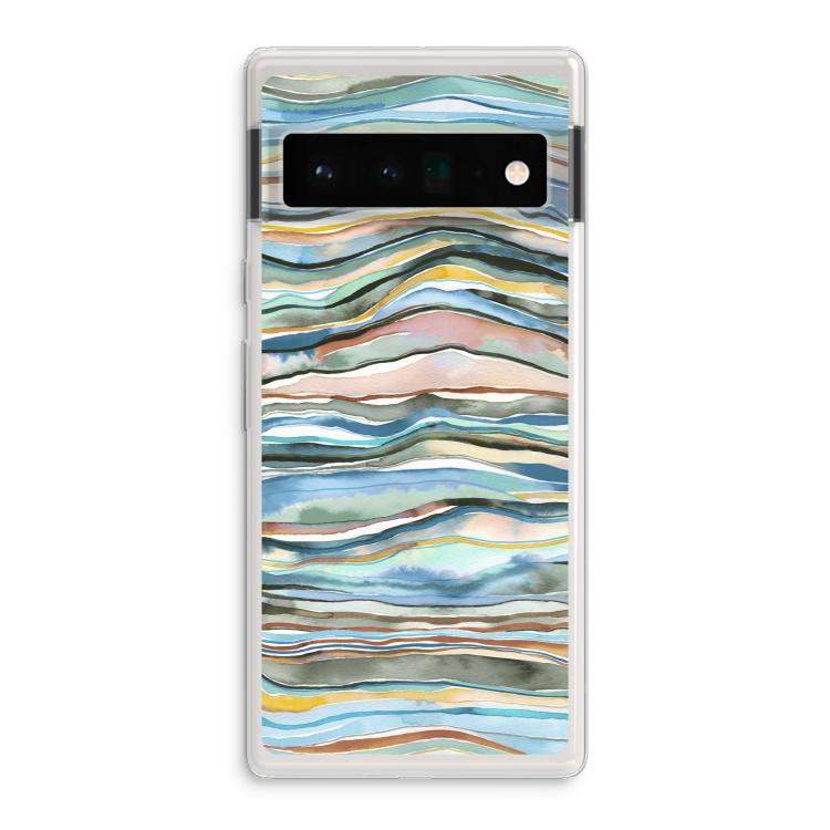 Watercolor Agate: Google Pixel 6 Pro Transparant Hoesje