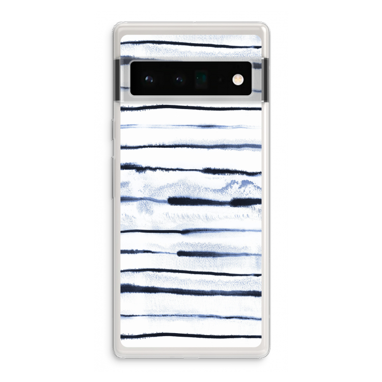Ink Stripes: Google Pixel 6 Pro Transparant Hoesje