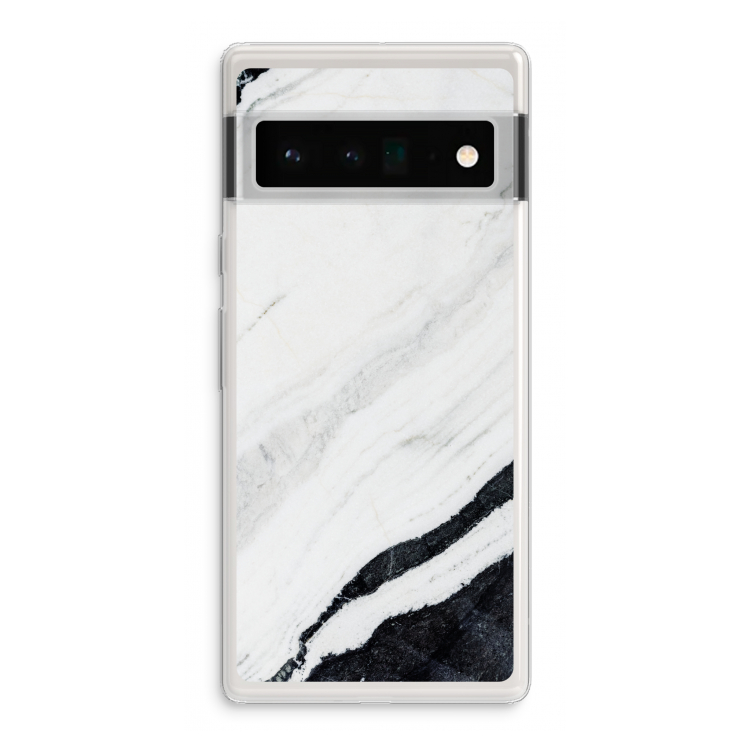 Elegante marmer: Google Pixel 6 Pro Transparant Hoesje