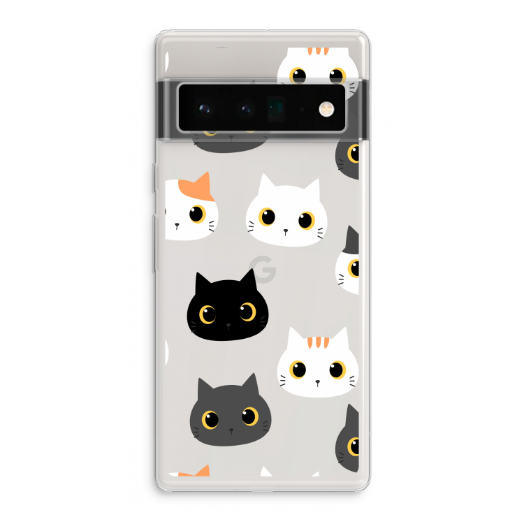 Katten: Google Pixel 6 Pro Transparant Hoesje