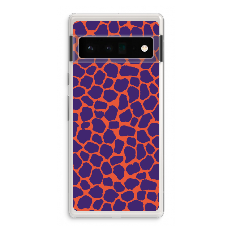 Purple Giraffe: Google Pixel 6 Pro Transparant Hoesje