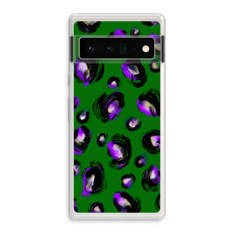 Green Cheetah: Google Pixel 6 Pro Transparant Hoesje