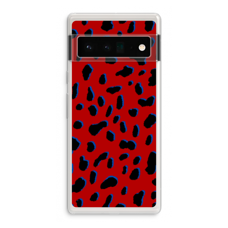 Red Leopard: Google Pixel 6 Pro Transparant Hoesje