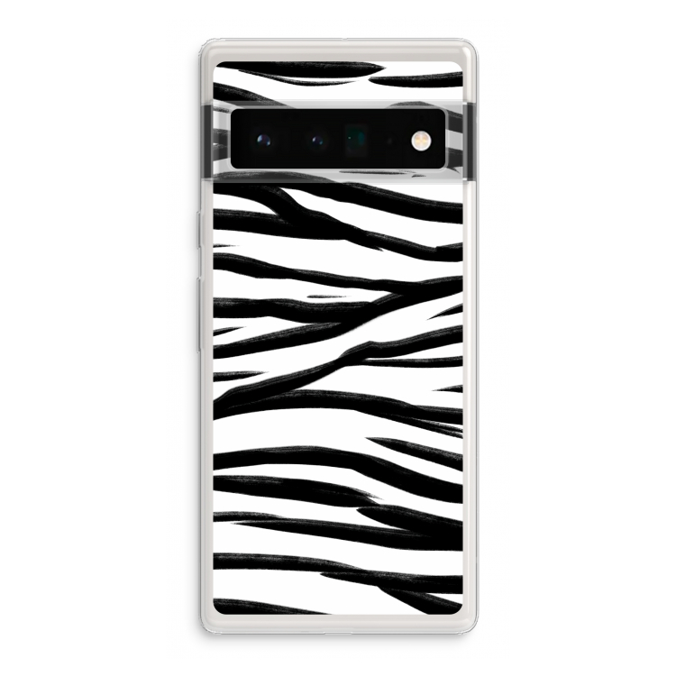 Zebra pattern: Google Pixel 6 Pro Transparant Hoesje