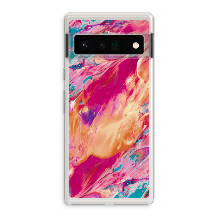 Pastel Echoes: Google Pixel 6 Pro Transparant Hoesje