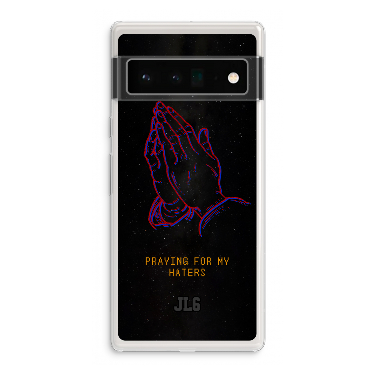 Praying For My Haters: Google Pixel 6 Pro Transparant Hoesje