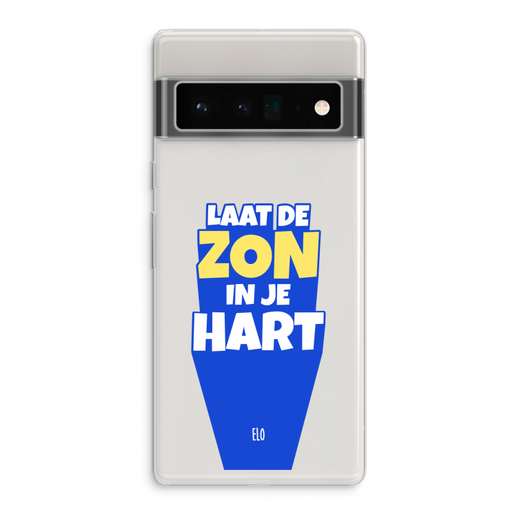 Laat de zon in je hart: Google Pixel 6 Pro Transparant Hoesje