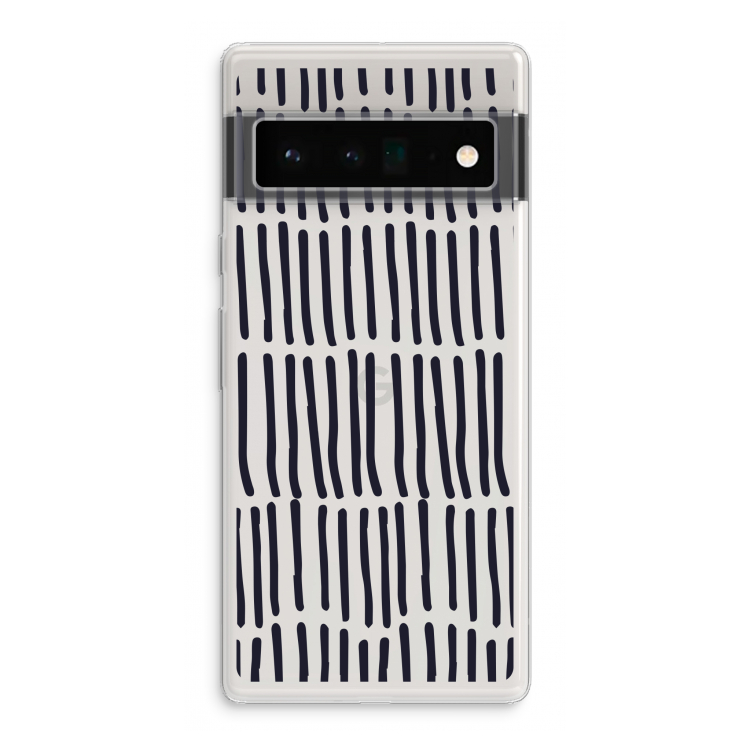 Moroccan stripes: Google Pixel 6 Pro Transparant Hoesje