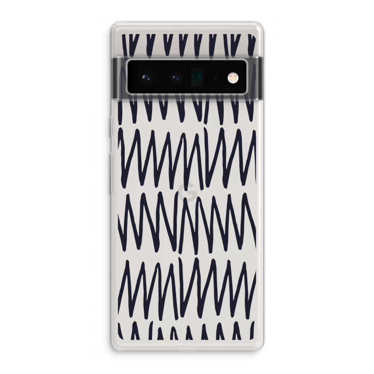 Marrakech Zigzag: Google Pixel 6 Pro Transparant Hoesje