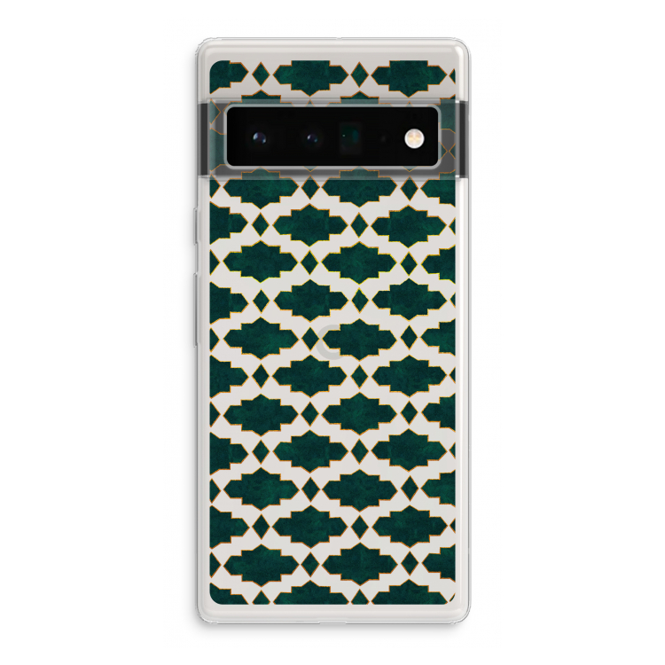 Moroccan tiles: Google Pixel 6 Pro Transparant Hoesje