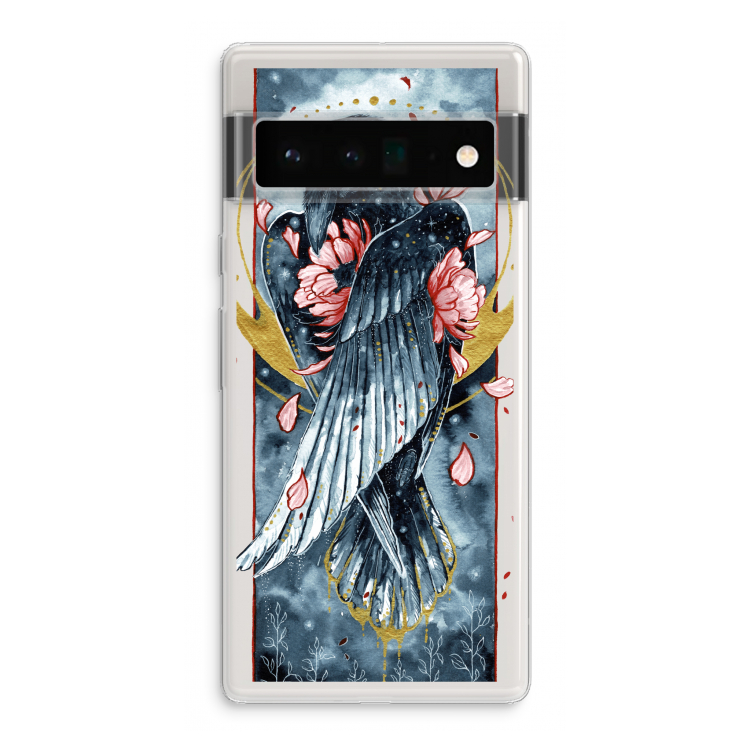 Golden Raven: Google Pixel 6 Pro Transparant Hoesje