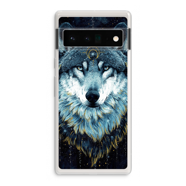 Darkness Wolf: Google Pixel 6 Pro Transparant Hoesje