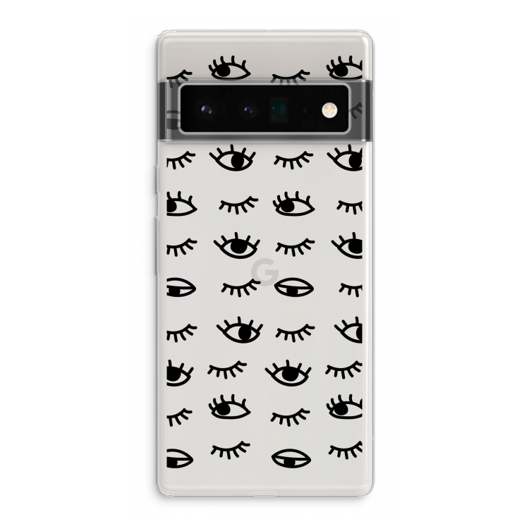 Eye pattern #2: Google Pixel 6 Pro Transparant Hoesje