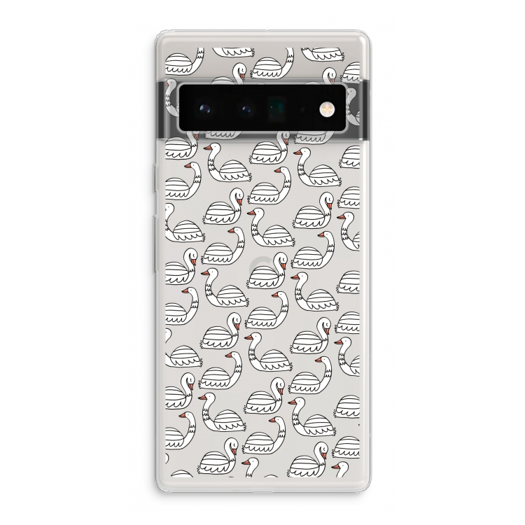 Zwanen: Google Pixel 6 Pro Transparant Hoesje
