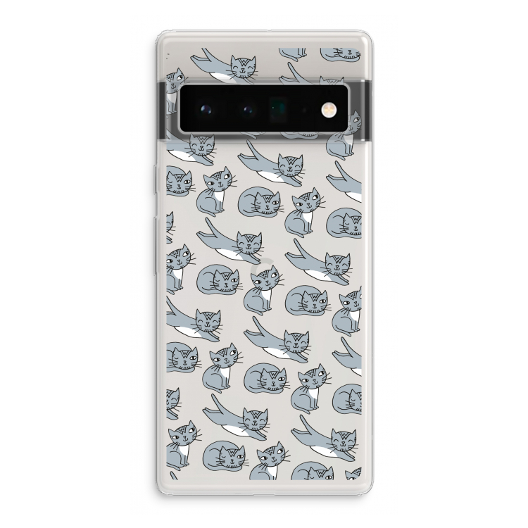 Poezen: Google Pixel 6 Pro Transparant Hoesje