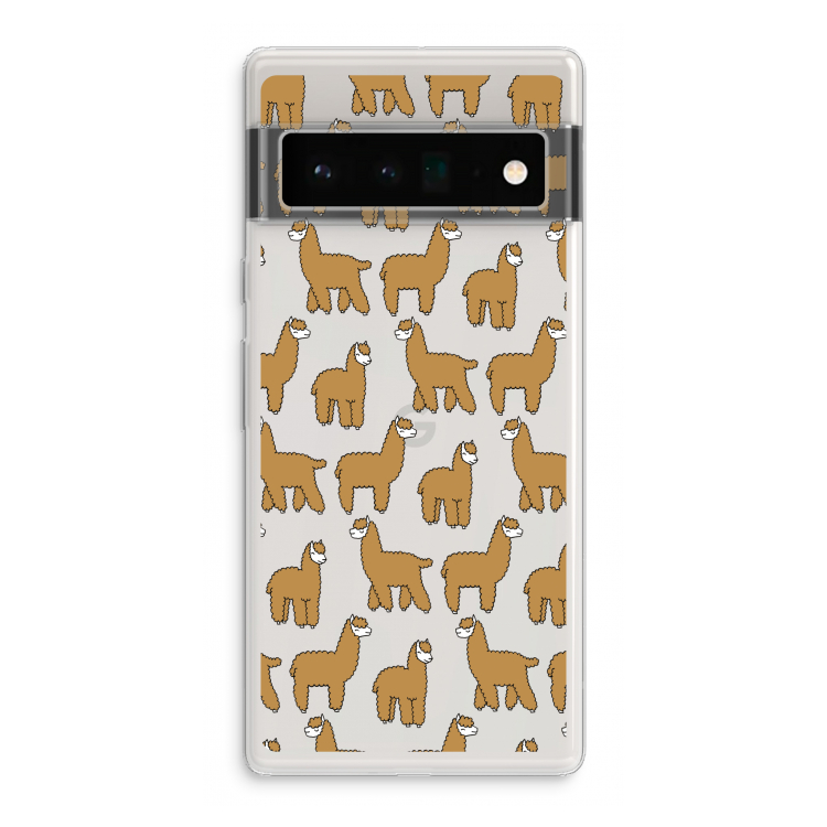 Alpacas: Google Pixel 6 Pro Transparant Hoesje