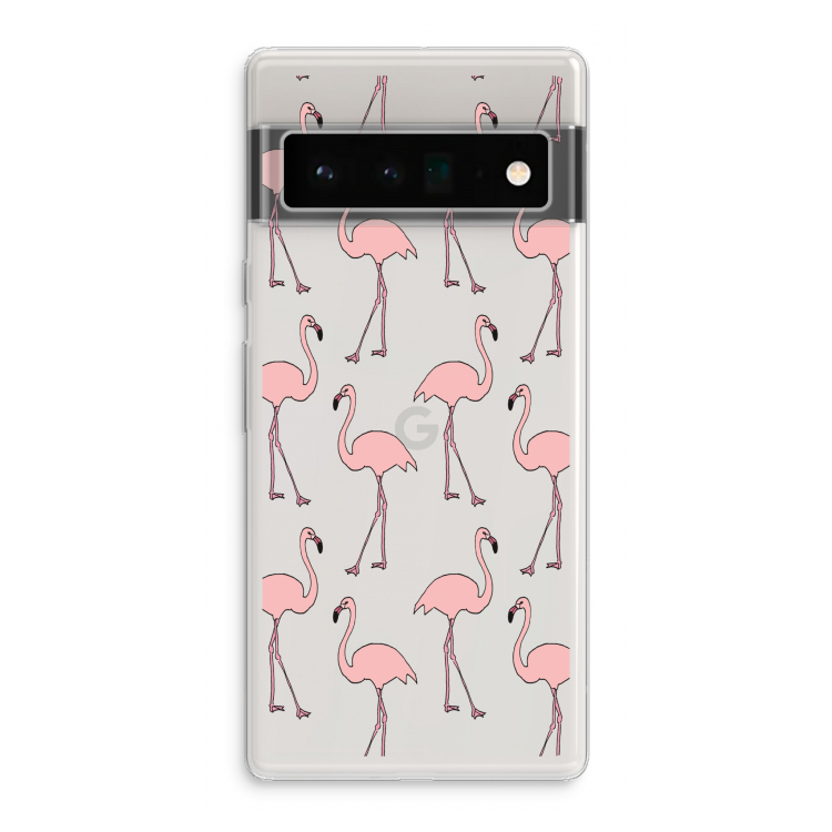 Anything Flamingoes: Google Pixel 6 Pro Transparant Hoesje