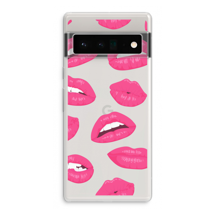 Bite my lip: Google Pixel 6 Pro Transparant Hoesje