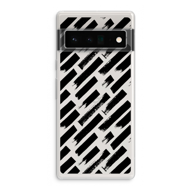 Zwarte vegen: Google Pixel 6 Pro Transparant Hoesje