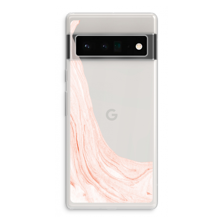 Peach bath: Google Pixel 6 Pro Transparant Hoesje