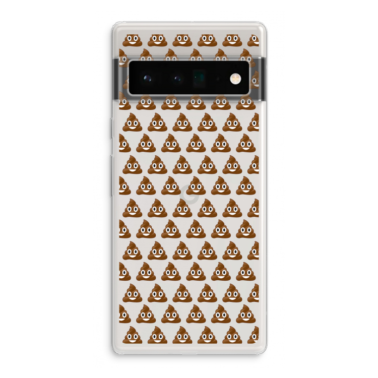 Poop emoji: Google Pixel 6 Pro Transparant Hoesje