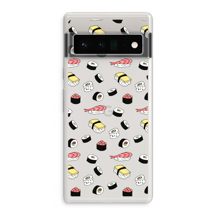 Sushi time: Google Pixel 6 Pro Transparant Hoesje