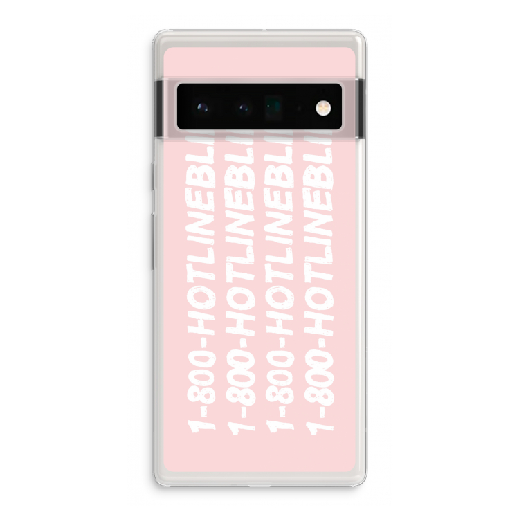 Hotline bling pink: Google Pixel 6 Pro Transparant Hoesje