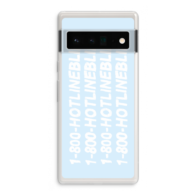 Hotline bling blue: Google Pixel 6 Pro Transparant Hoesje