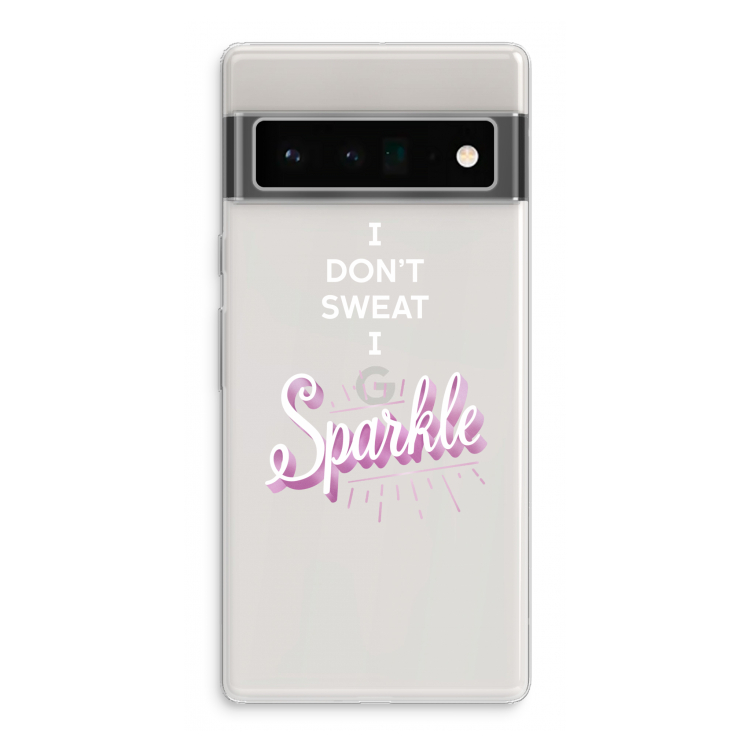 Sparkle quote: Google Pixel 6 Pro Transparant Hoesje