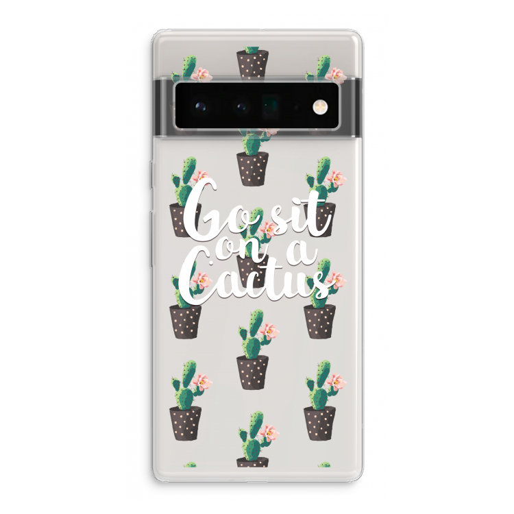 Cactus quote: Google Pixel 6 Pro Transparant Hoesje