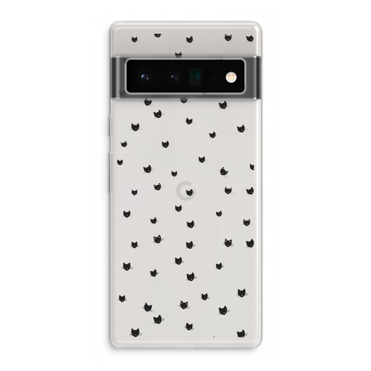 Kleine kattenkopjes: Google Pixel 6 Pro Transparant Hoesje
