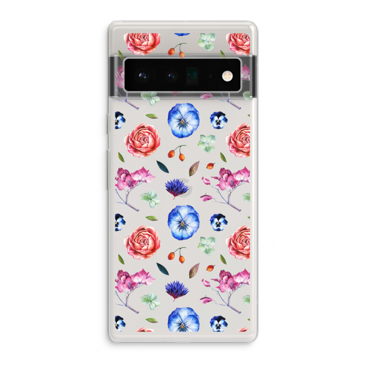 Bloemetjes: Google Pixel 6 Pro Transparant Hoesje