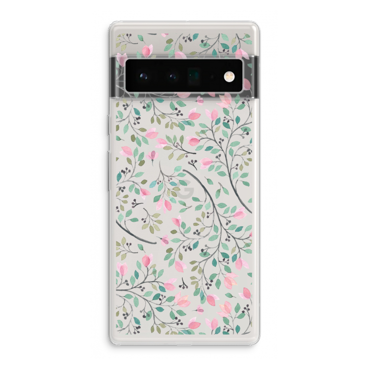 Sierlijke bloemen: Google Pixel 6 Pro Transparant Hoesje