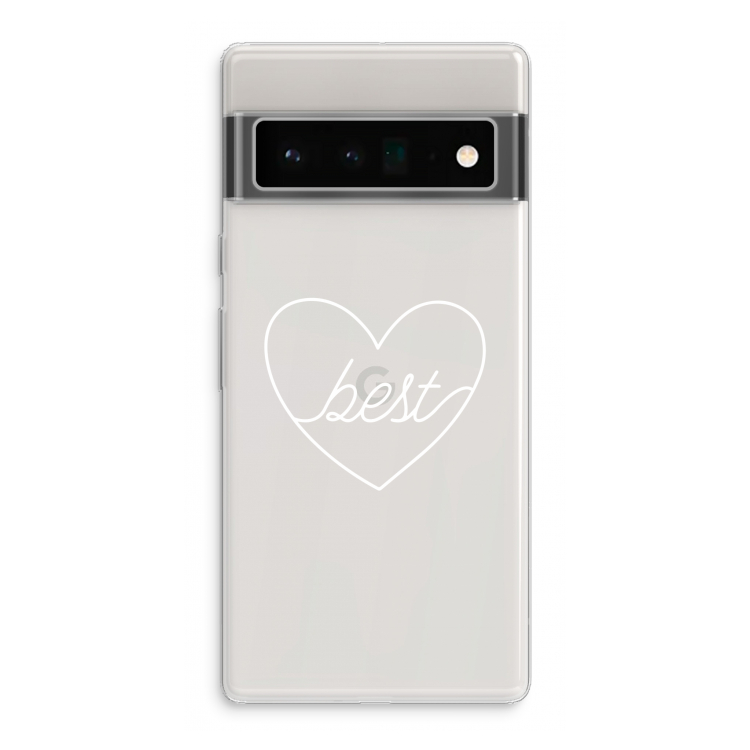 Best heart pastel: Google Pixel 6 Pro Transparant Hoesje