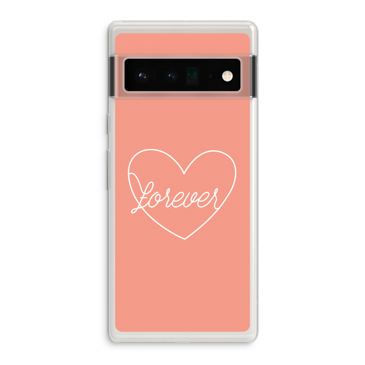 Forever heart: Google Pixel 6 Pro Transparant Hoesje