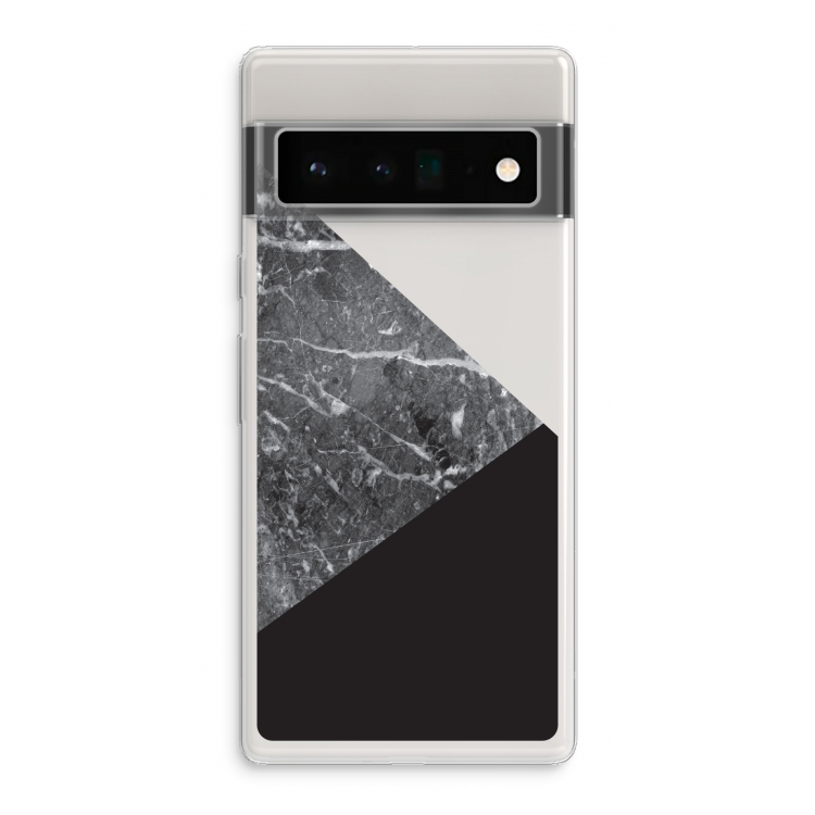 Combinatie marmer: Google Pixel 6 Pro Transparant Hoesje