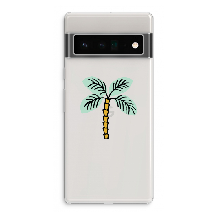 Palmboom: Google Pixel 6 Pro Transparant Hoesje