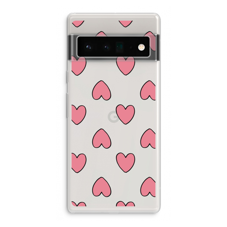 Ondersteboven verliefd: Google Pixel 6 Pro Transparant Hoesje