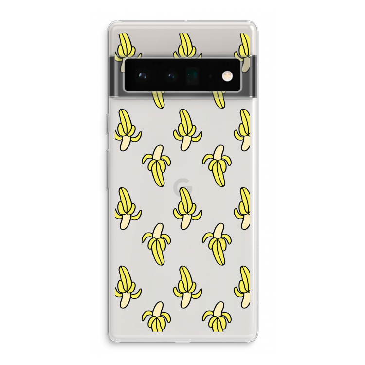 Bananas: Google Pixel 6 Pro Transparant Hoesje