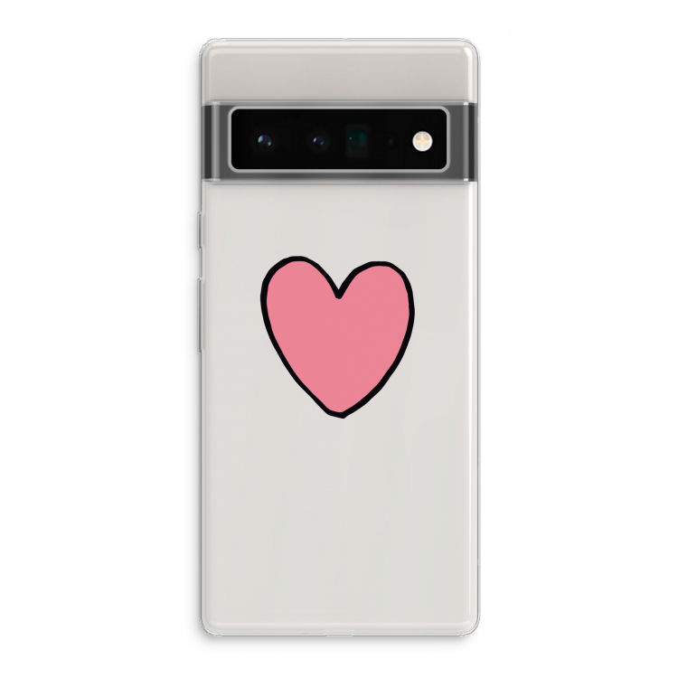 Hartje: Google Pixel 6 Pro Transparant Hoesje
